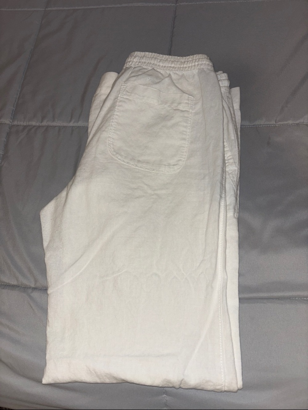 Joe Fresh White Wide Leg Linen-Blend Pants - Picture 4 of 4